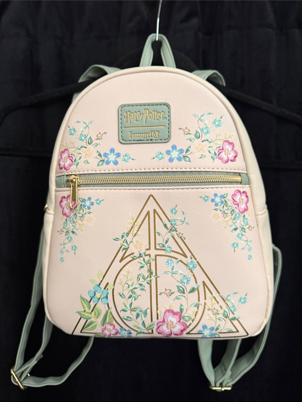 Loungefly Pastel Pink Floral Harry Potter Mini Backpack